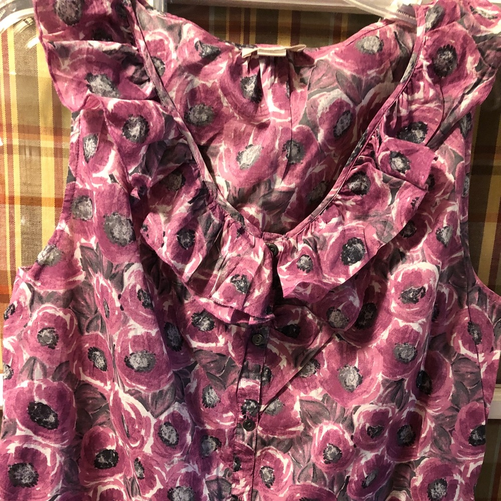 Loft Sleeveless Floral Top